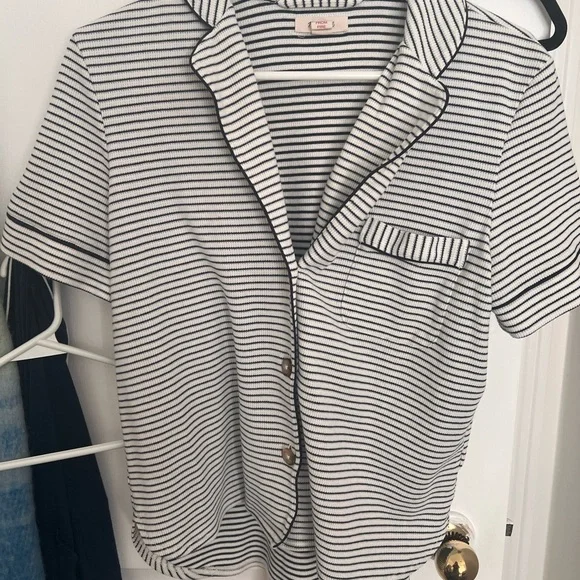 MADEWELL Striped Short Sleeve Button-Up Shirt - Picture 4 of 7